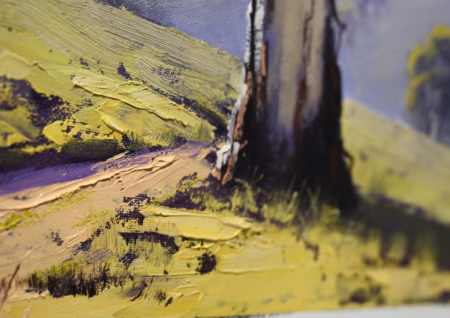 Original Framed Oil Painting of Australian Gum Tree by Graham Gercken – Landscape Art