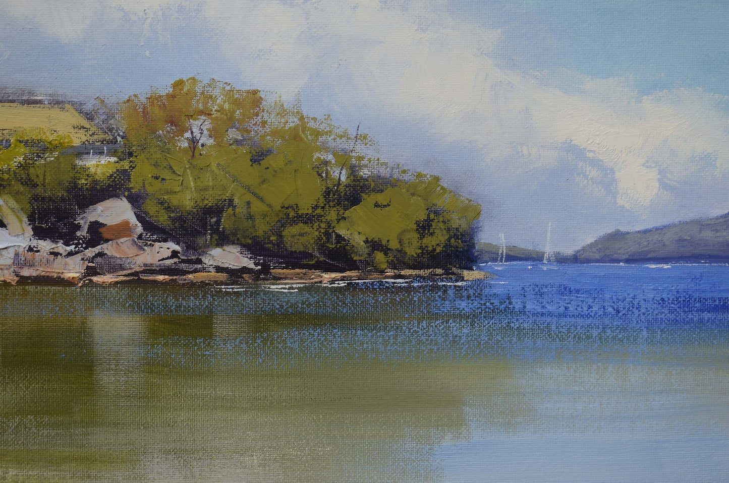 Sydney Harbour Beach | Original Oil Painting Ready-to-Hang