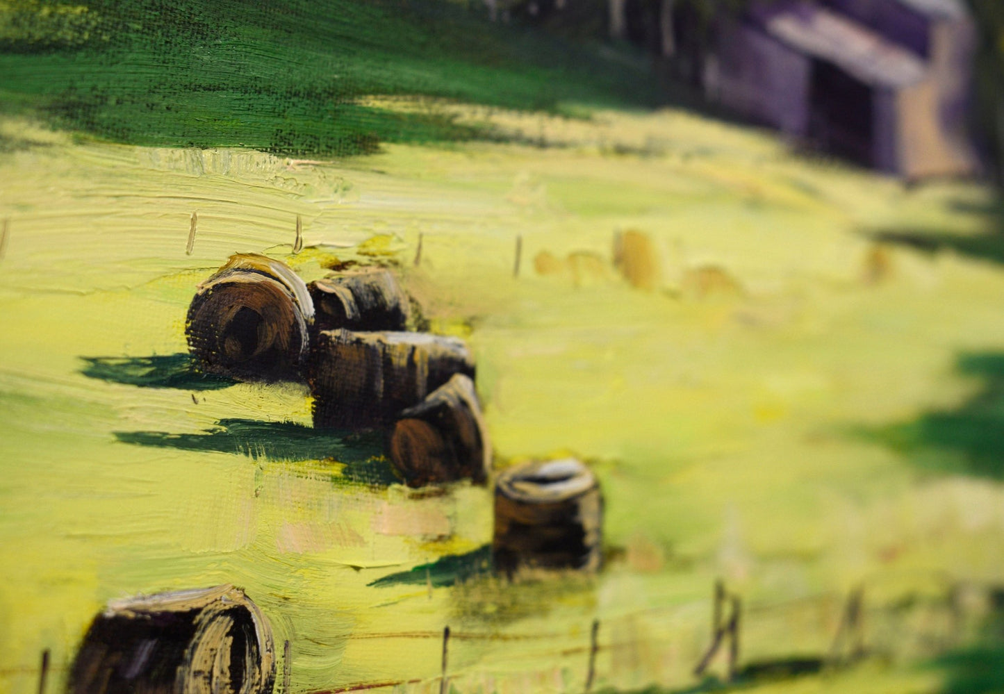 Hay Shed at Cottles Bridge, Victoria – Framed Original Oil Painting by Graham Gercken