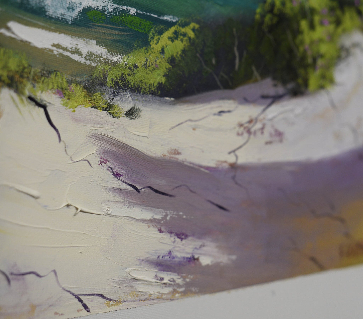 Australian Sandy Beach – Framed Original Seascape Oil Painting