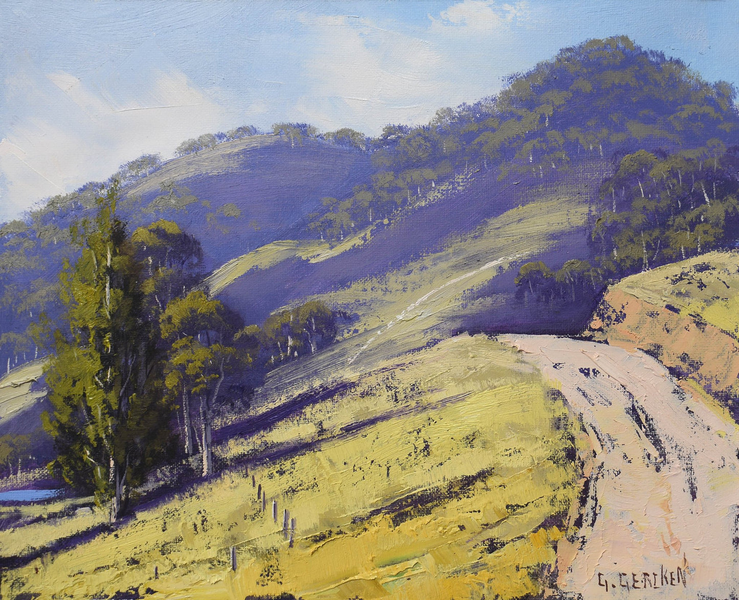 Country road Kanimbla Valley | Framed Original Oil Painting