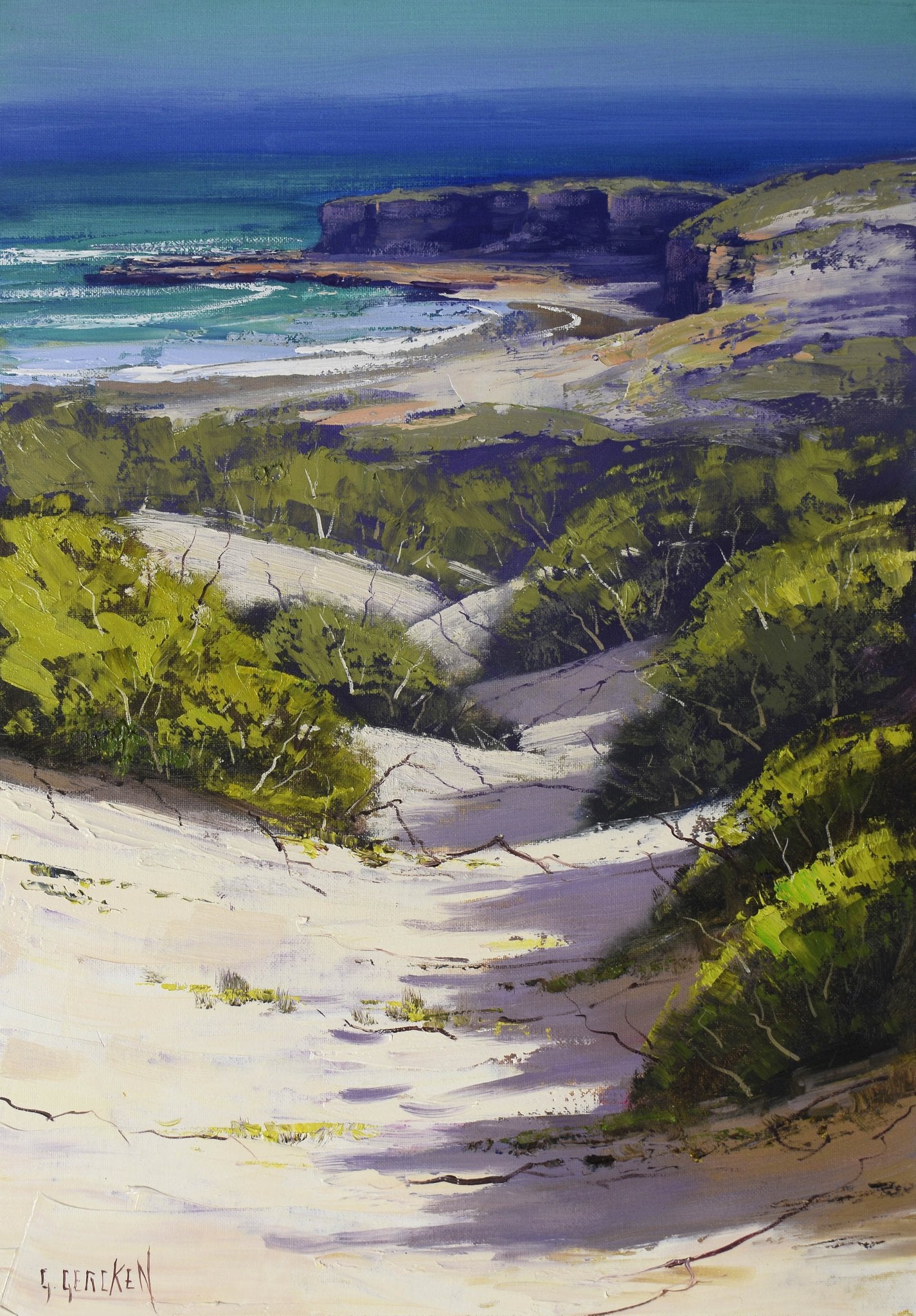 Soldiers Beach Original Framed Oil Painting | Central Coast Landscape Art