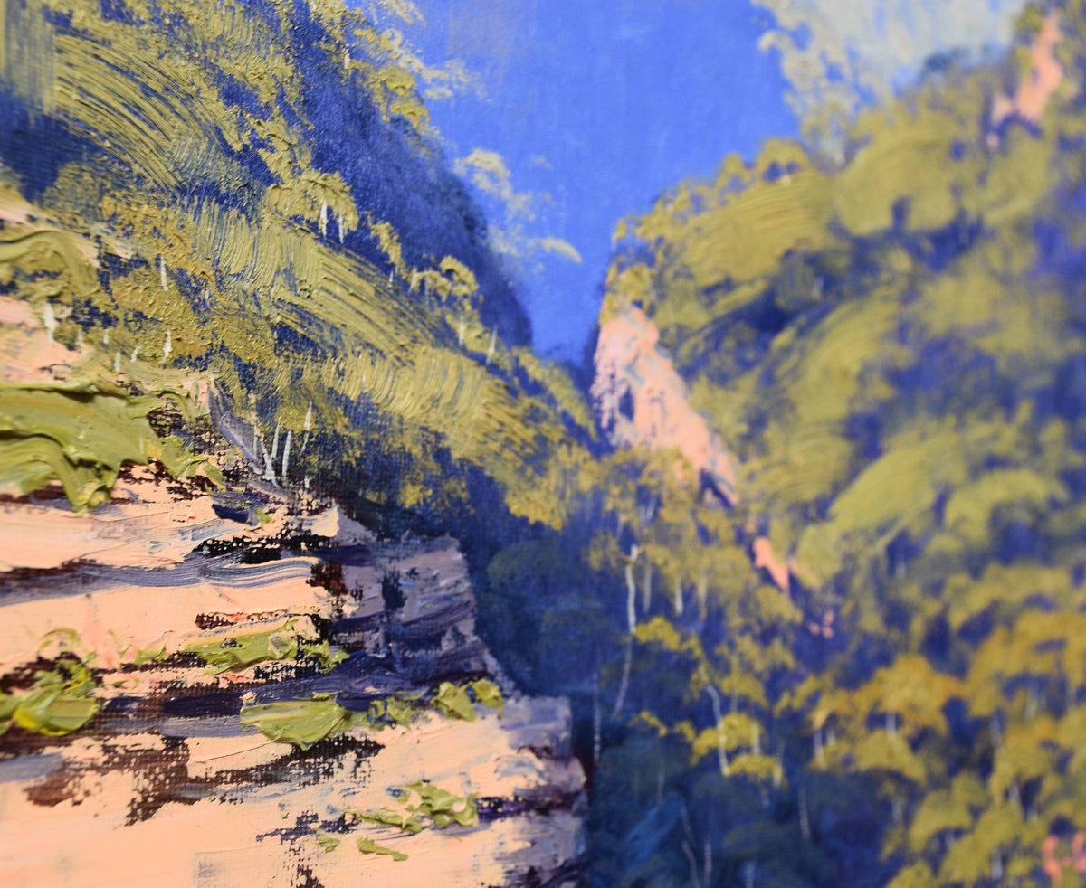Blue Mountains Wolgan Valley Framed oil on canvas