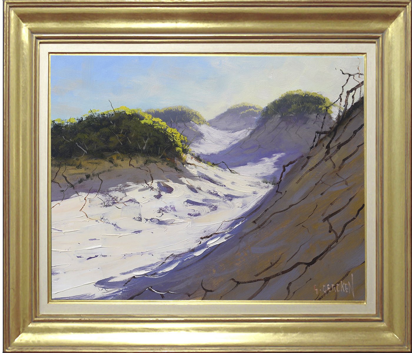 Central Coast Sand Dunes Original oil Painting