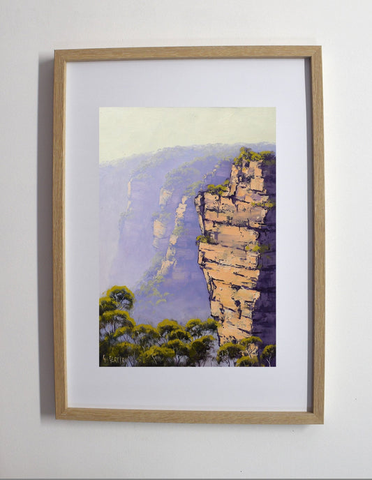 The Blue Mountains Cliffs original painting