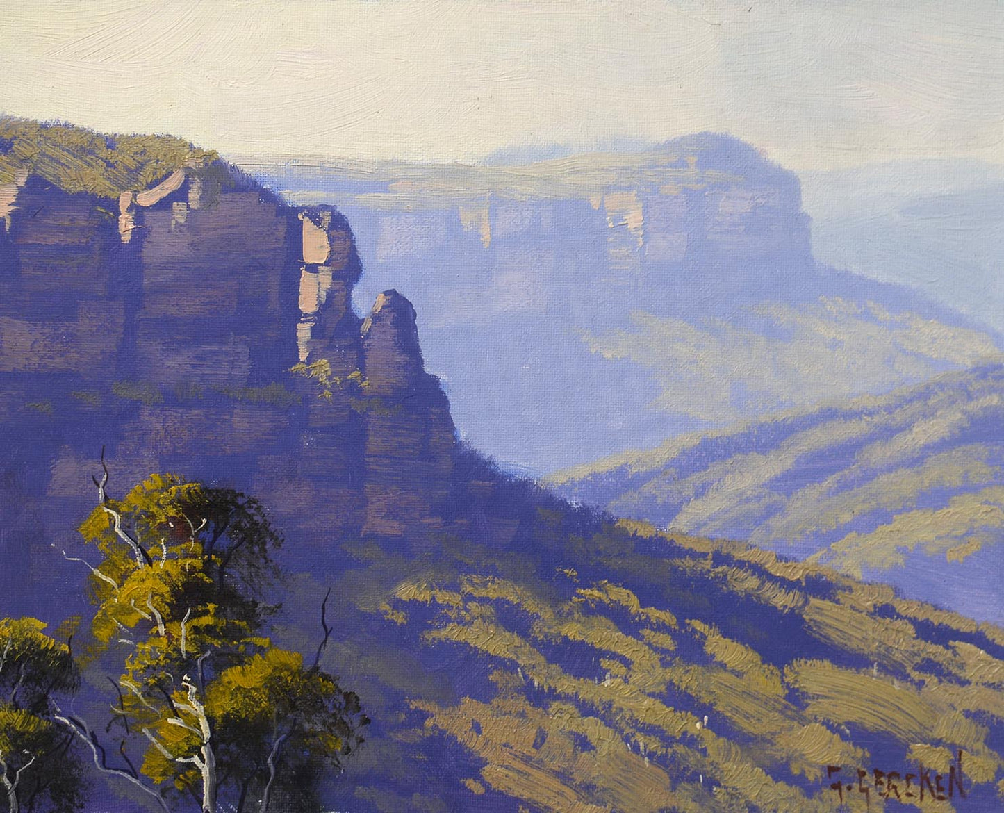 Govetts Leap Blackheath painting by Graham Gercken