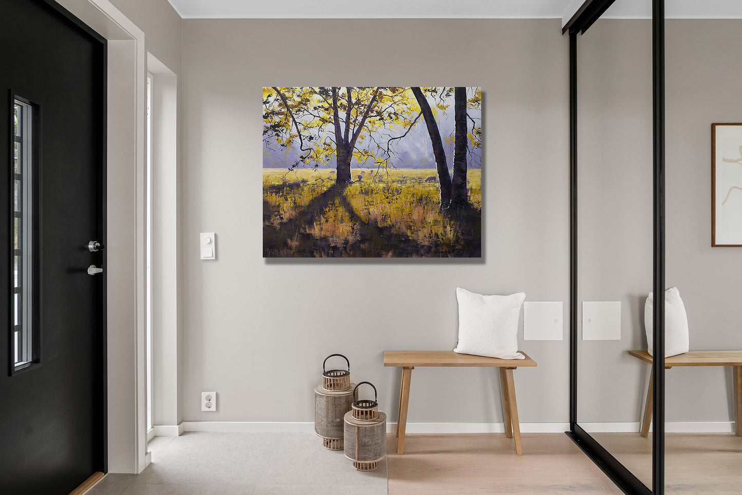 Golden Light Through Gum Trees | Original Australian Oil Painting