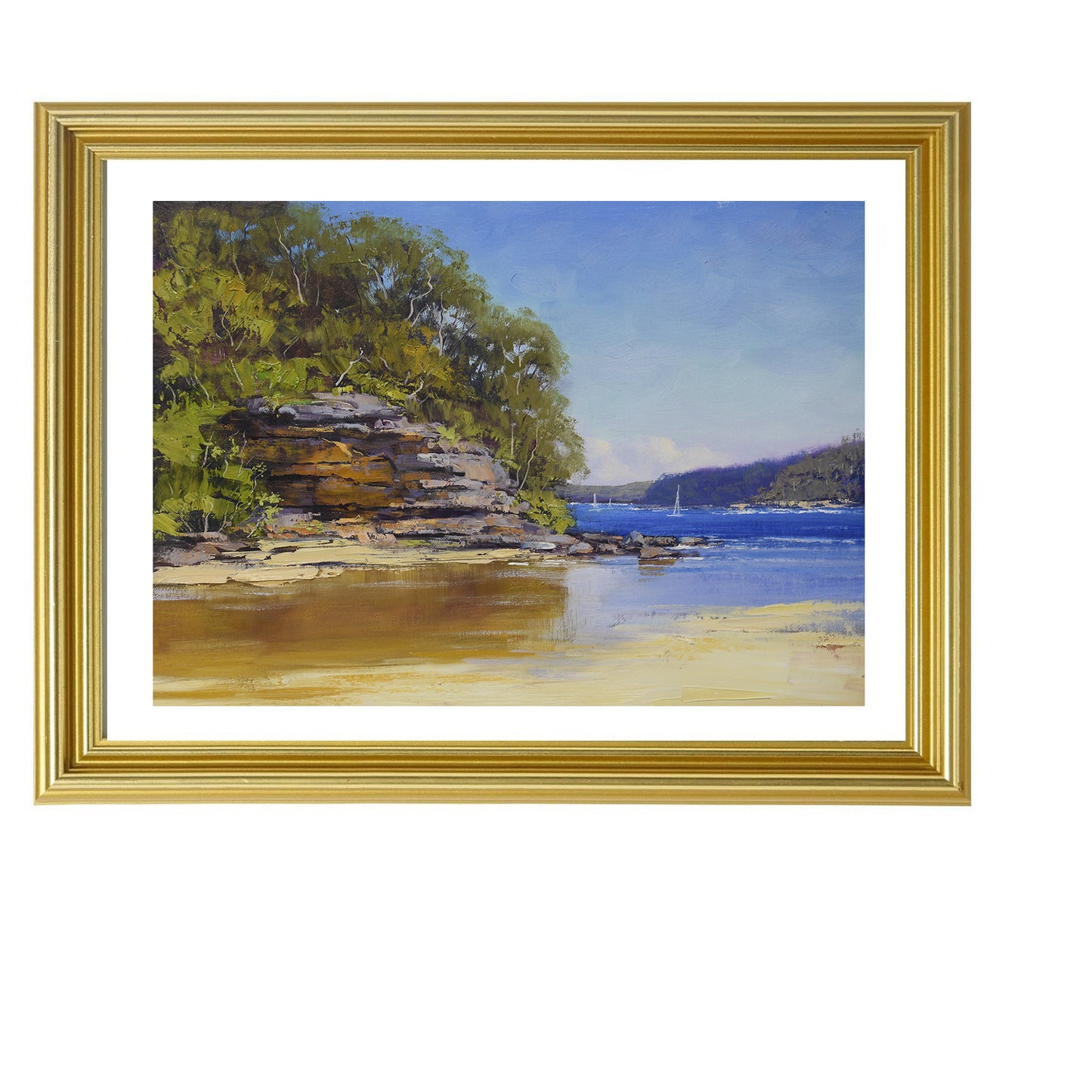 Original Oil Painting of Collins Beach Sydney Harbour