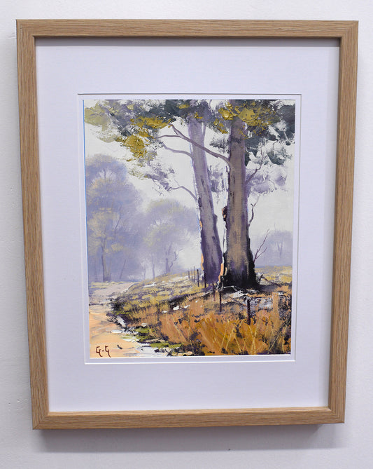Australian Winter Gum trees Original Painting by Graham Gercken