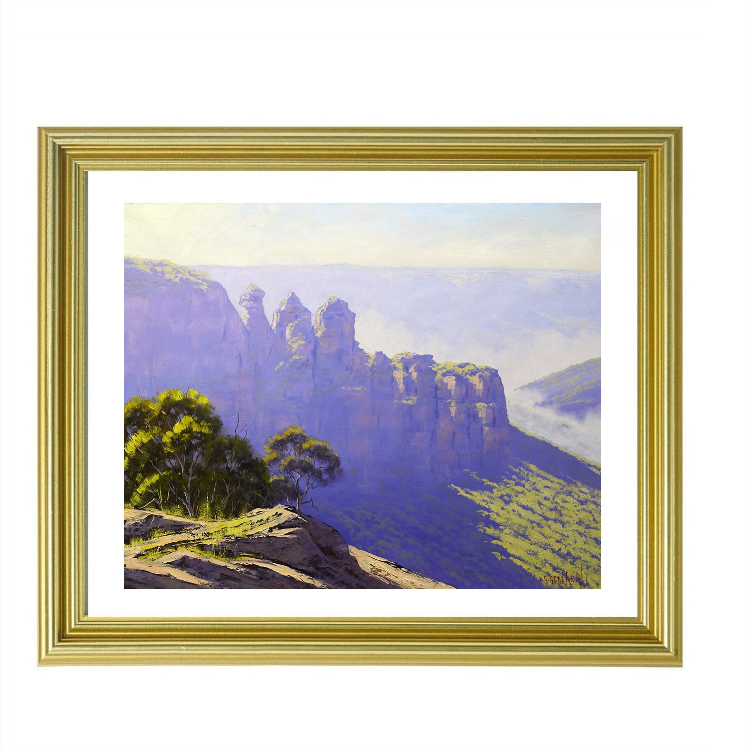 Large Blue Mountains Oil Painting by Graham Gercken