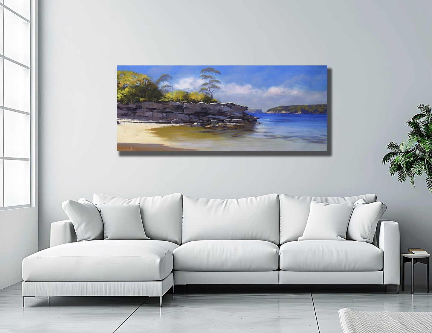 Balmoral Beach Sydney Harbour Large Oil Painting
