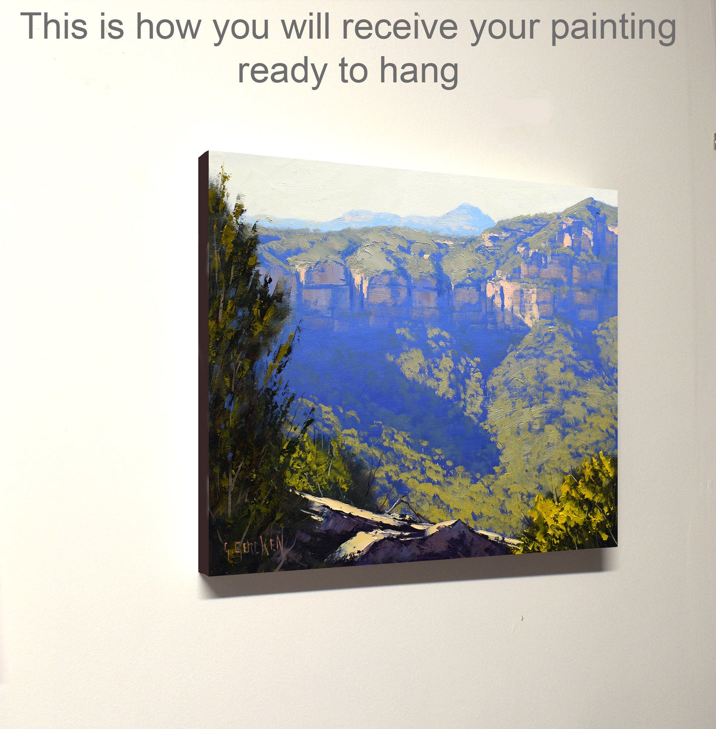 Blue Mountains Lookout – Original Oil Painting on Canvas (16 x 12)