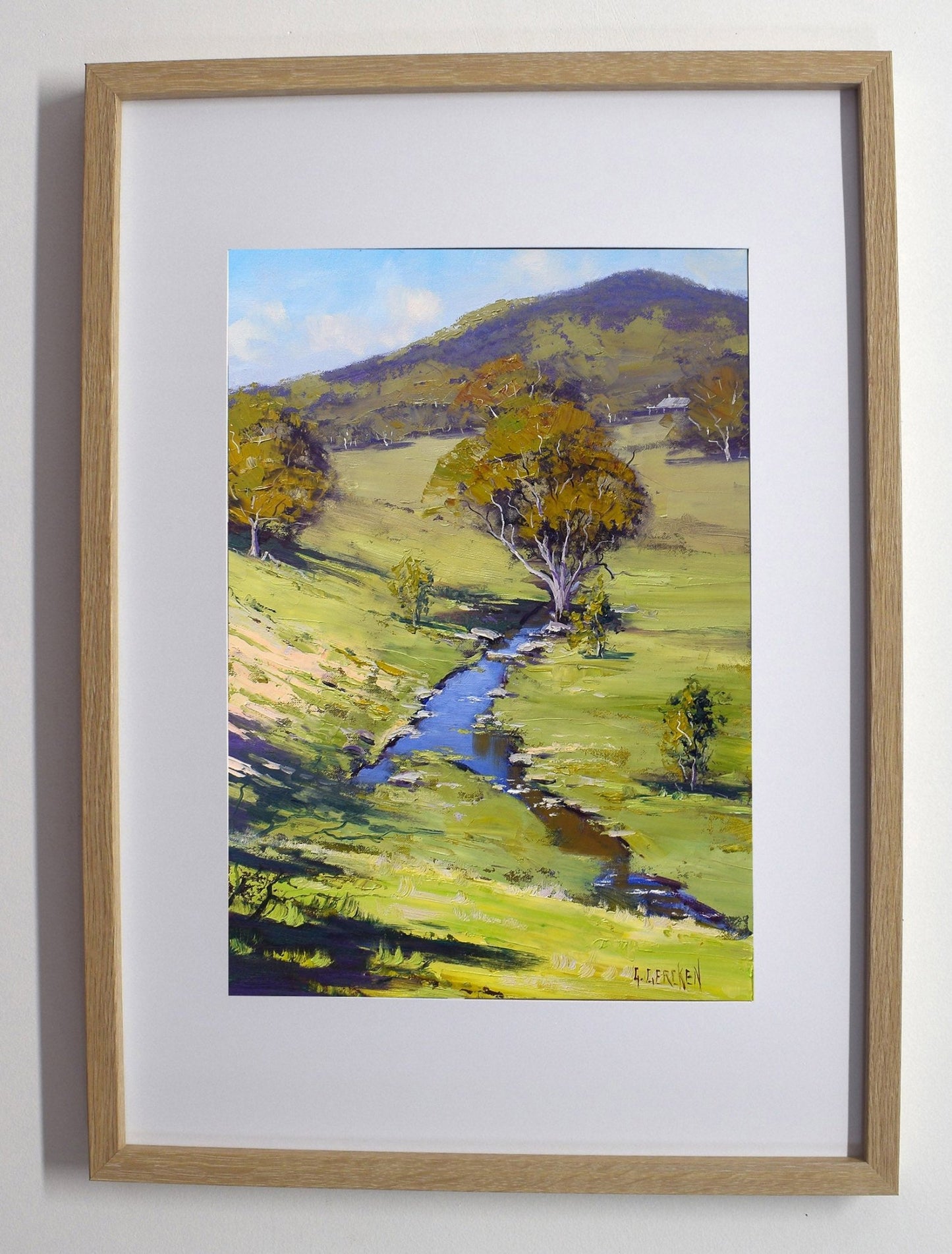 Quiet Creek, Central West NSW Framed Original oil Painting