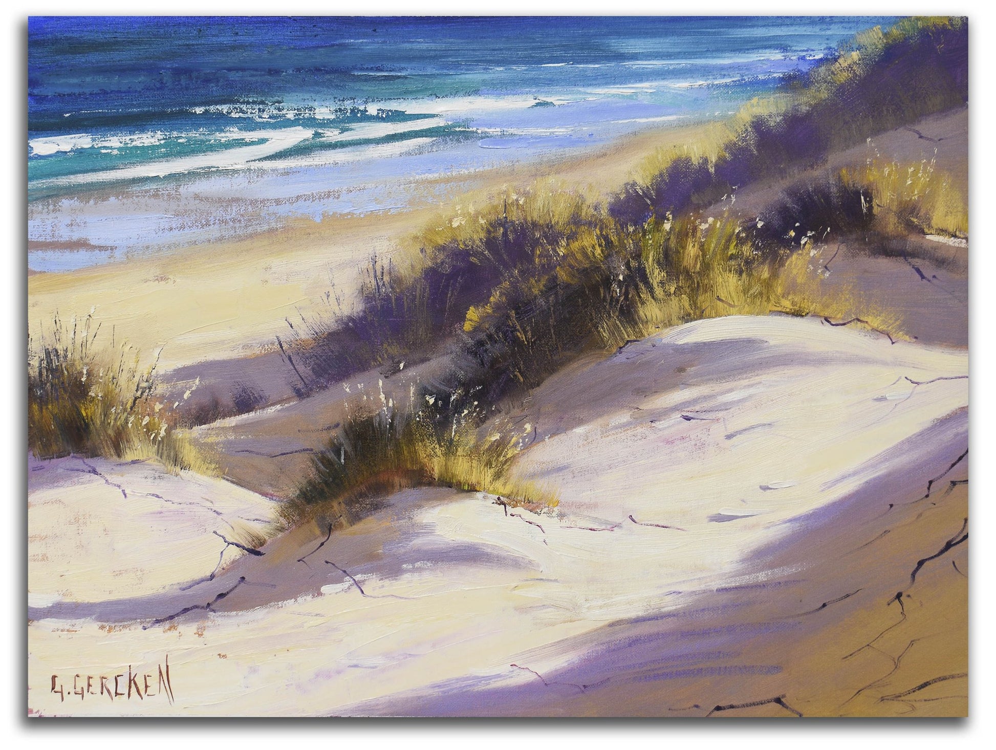 Sandy Australian Beach Original oil painting