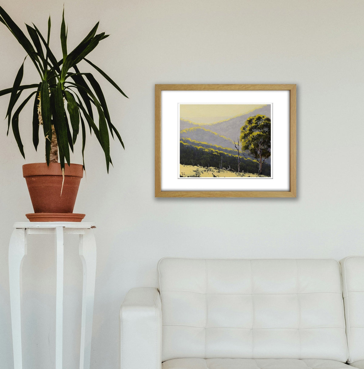 Golden Light over Bathurst Hills – Framed Original 8x10 Oil Painting