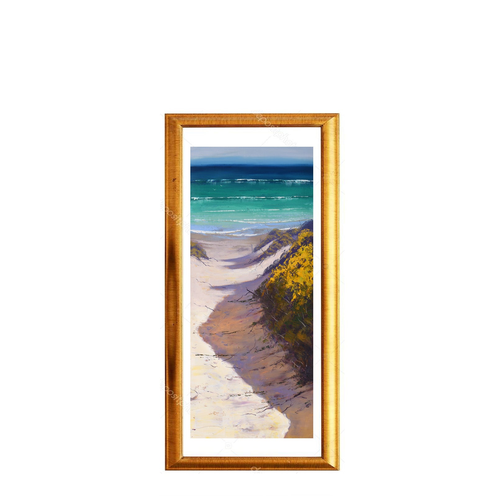 vertical beach painting frame