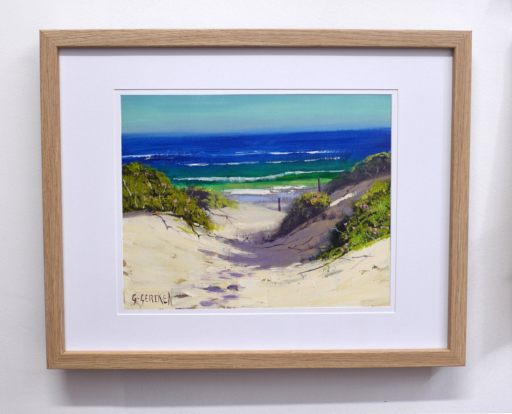 Framed Original Beach Painting by Graham Gercken