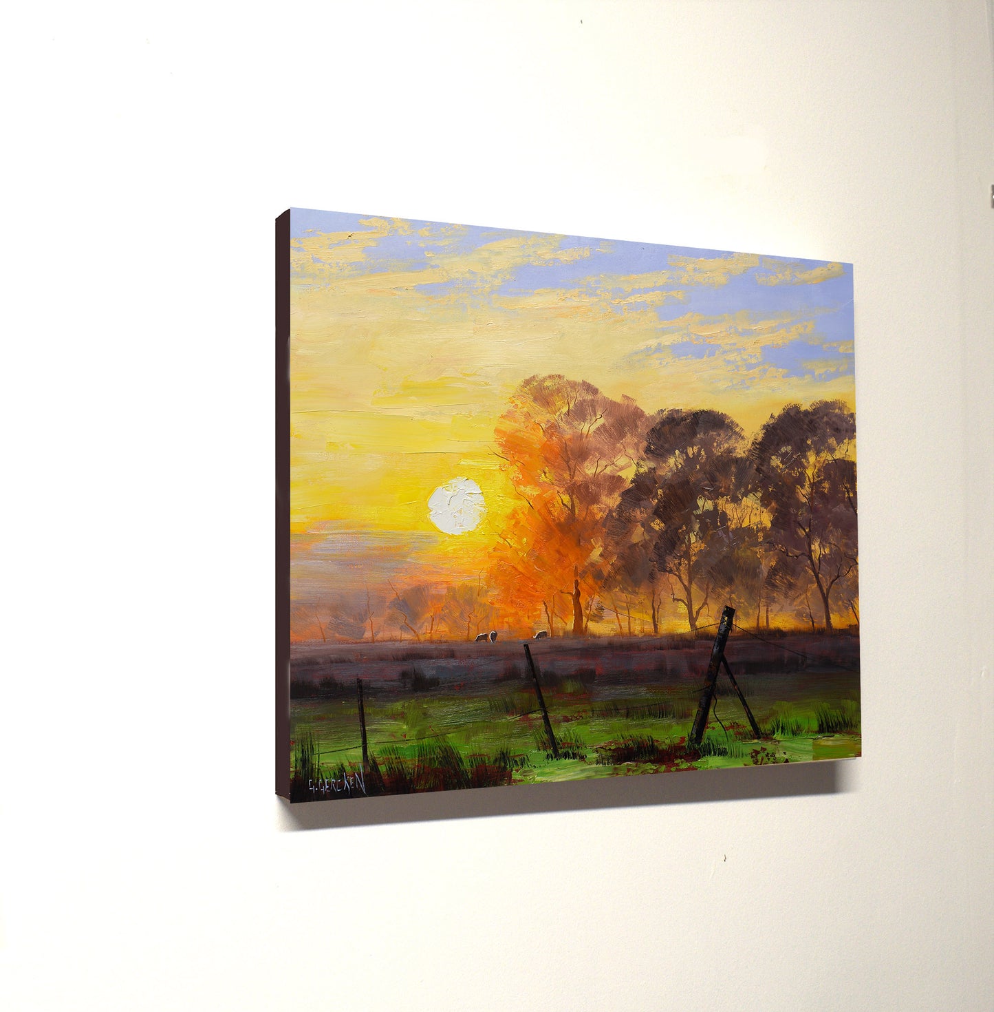 Country Sunrise Original Painting by Graham Gercken