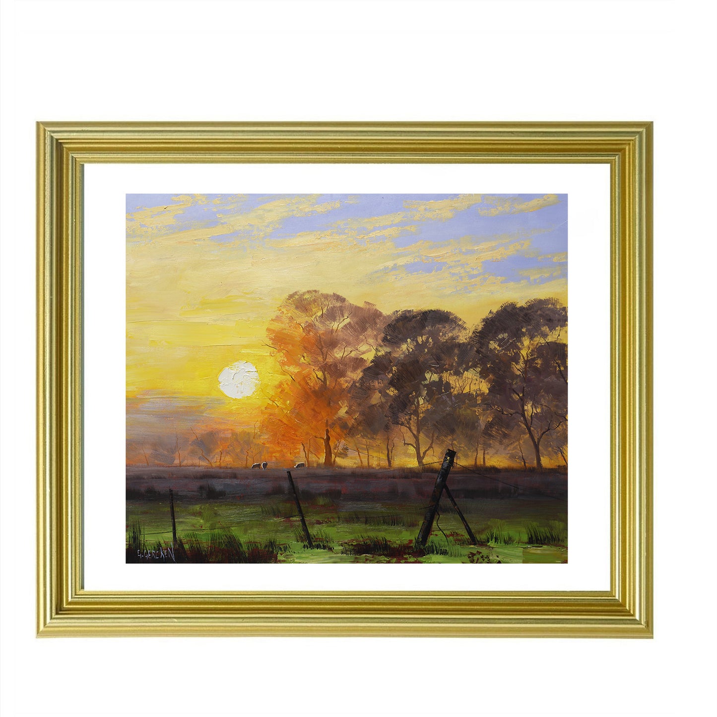 Country Sunrise Original Painting by Graham Gercken