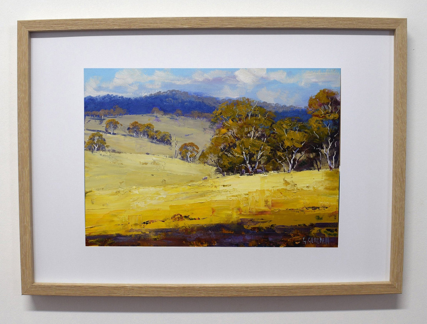 Framed Australian Landscape original oil painting by Graham Gercken