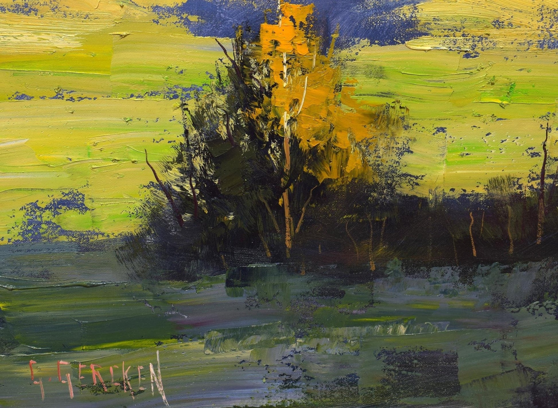 Original Australian landscape oil painting by Graham Gercken