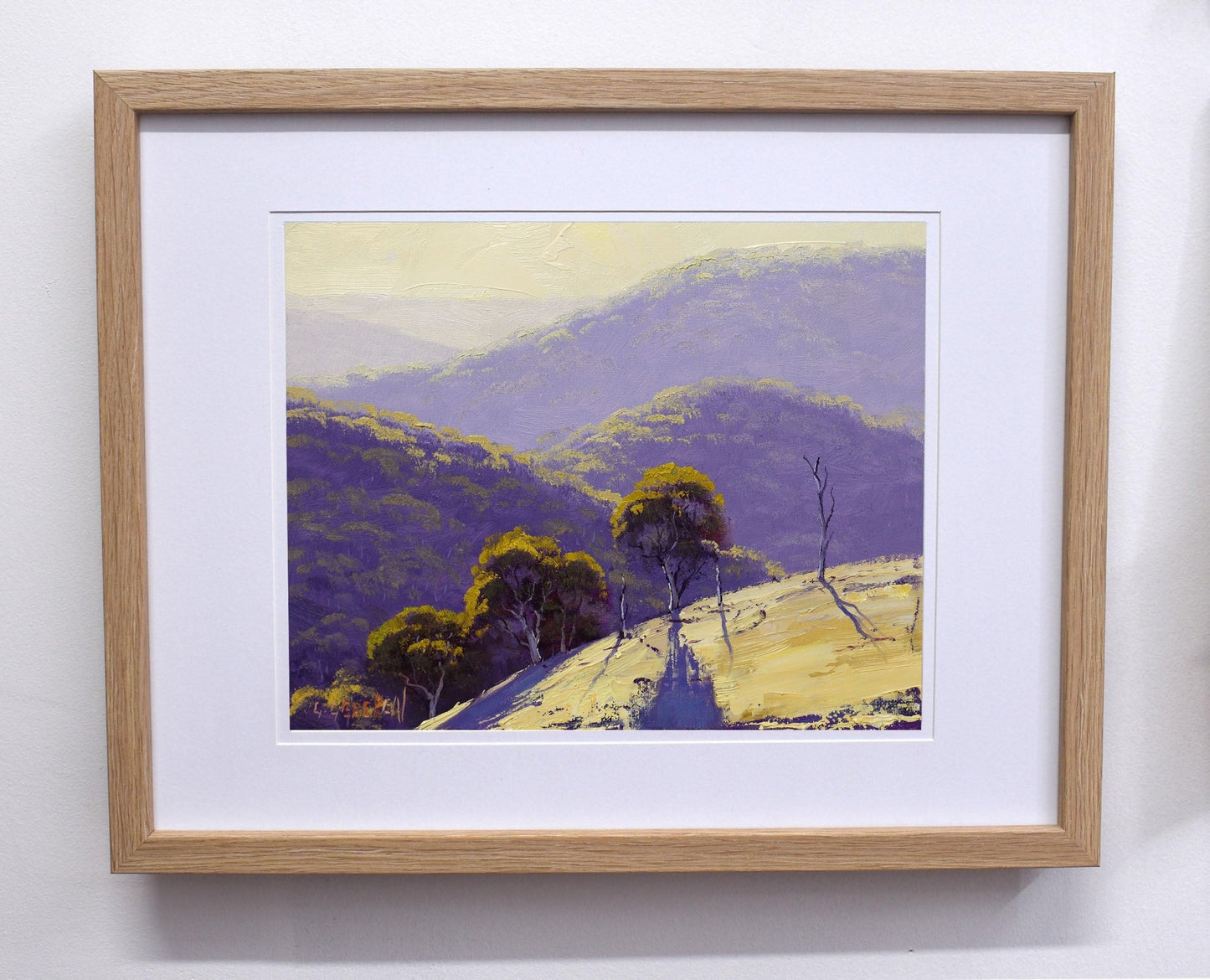 Australian Summer landscape Turon Hills Framed oil painting by Graham Gercken