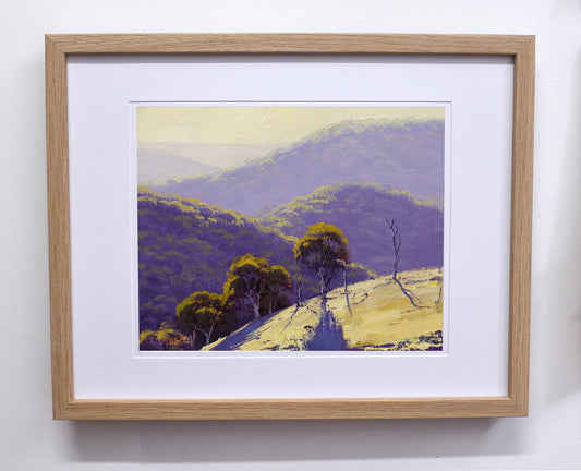 Australian Summer landscape Turon Hills Framed oil painting by Graham Gercken