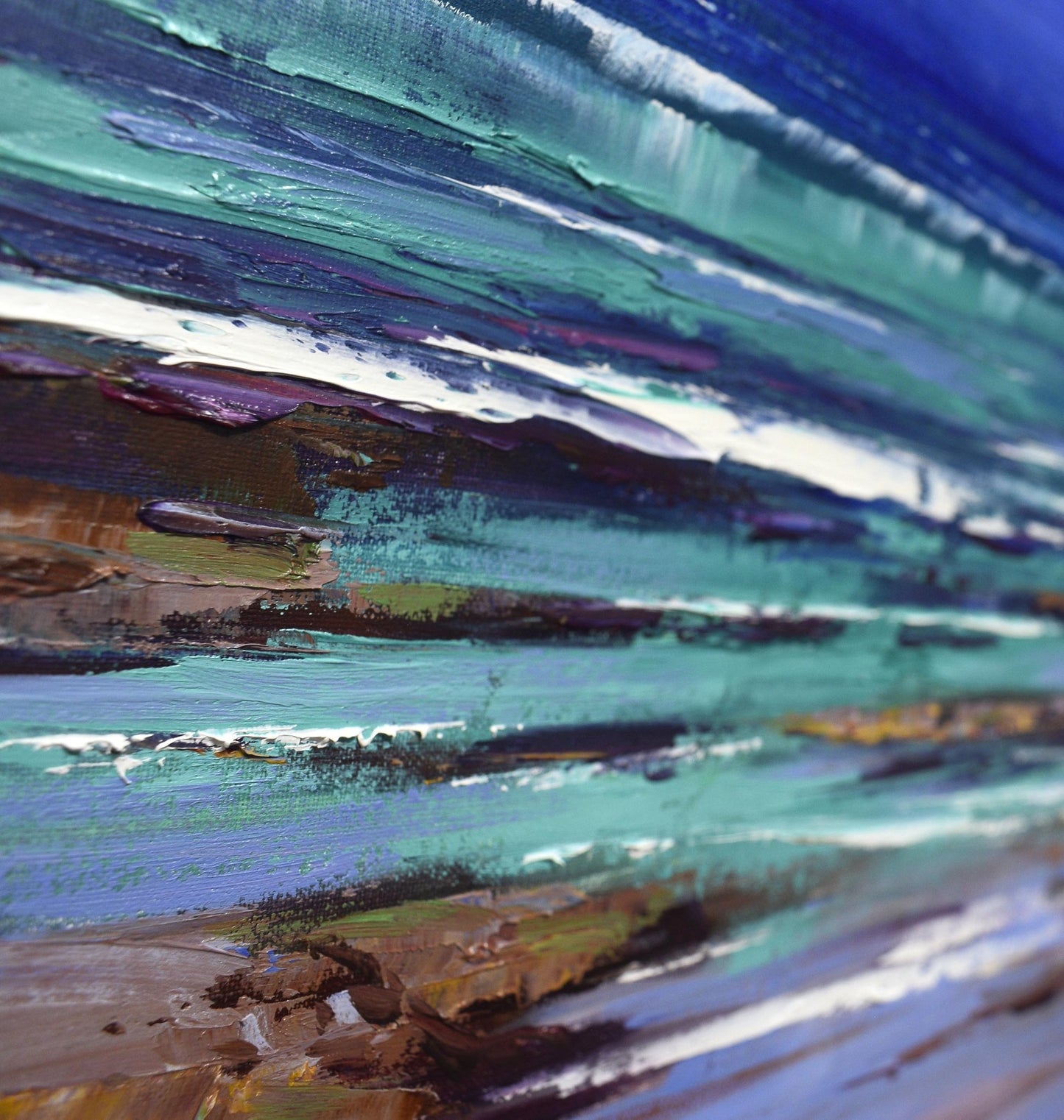 Beach shore colours Original oil Painting by Graham Gercken