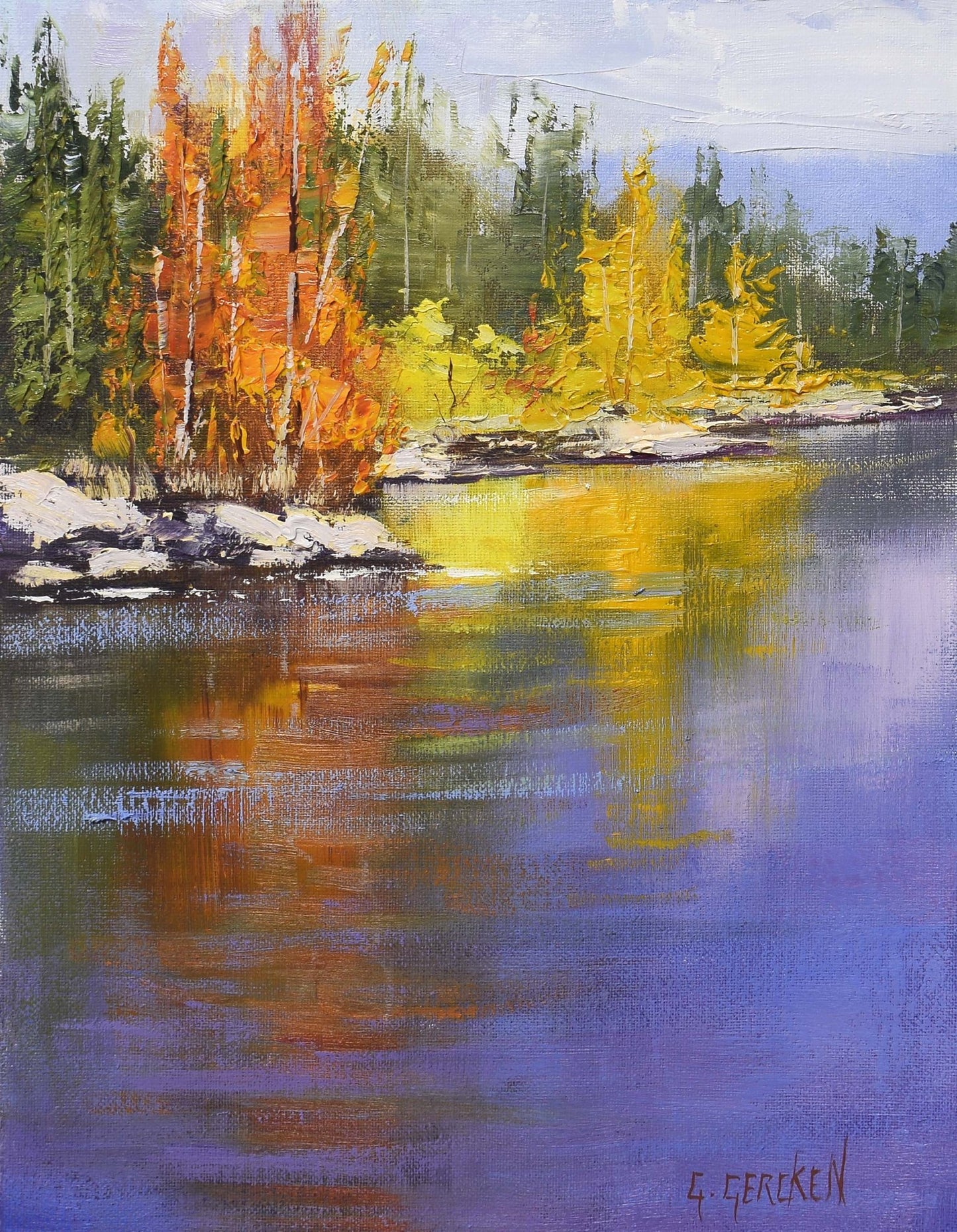 Vibrant Autumn Original painting Tumut nsw  by Graham Gercken