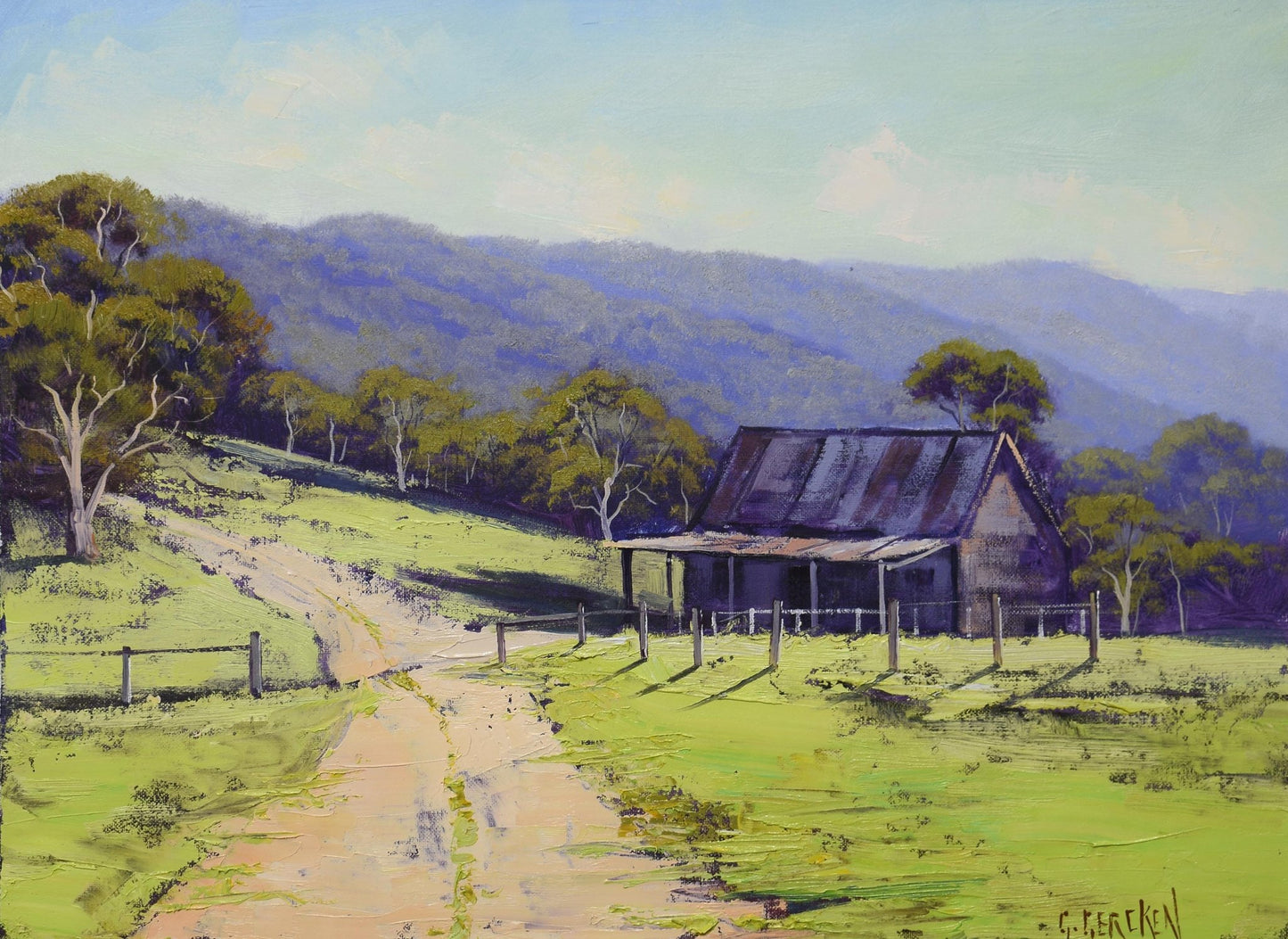 Old Country Cottage Victoria | Original oil Painting Australian Landscape
