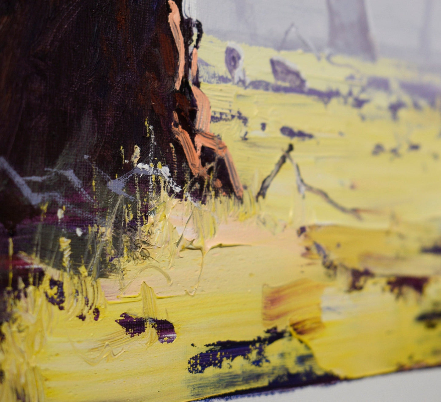 Australian Bush Landscape with Gum Tree – Framed Original Oil Painting