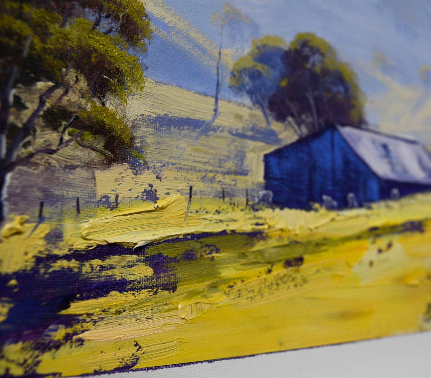Mudgee Farmland – Original Framed Oil Painting by Graham Gercken | Australian Landscape Art