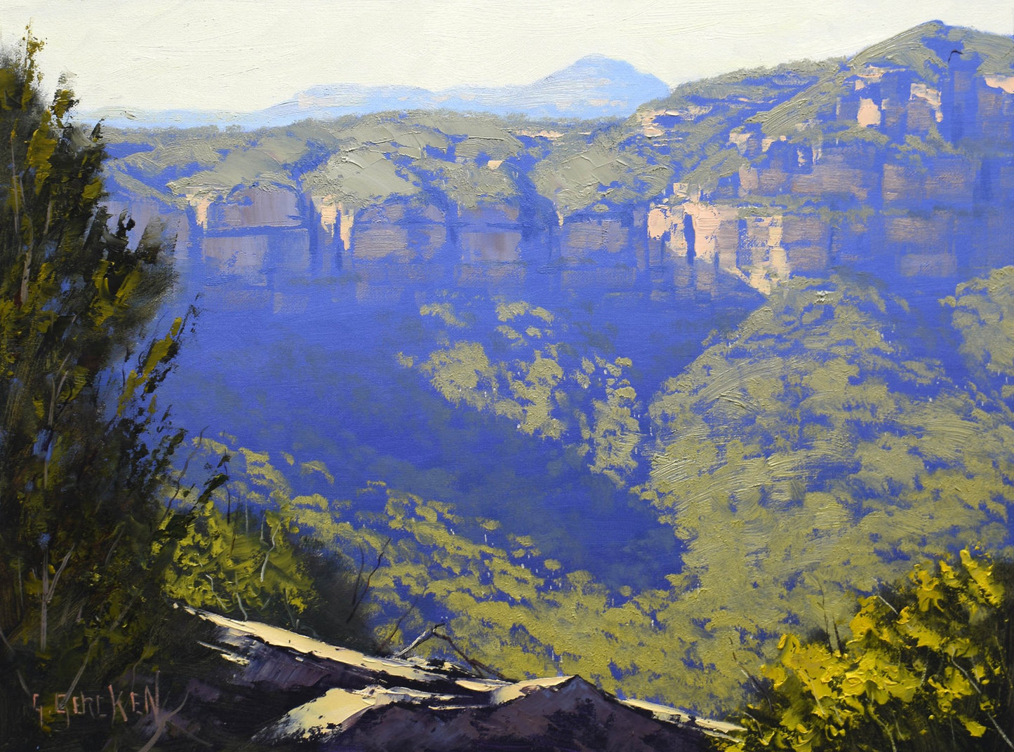 Blue Mountains Lookout – Original Oil Painting on Canvas (16 x 12)