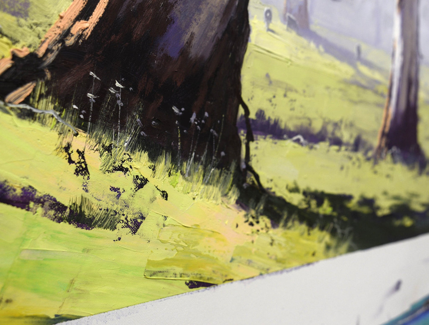 Gum Trees Oil Painting – Australian Bush Landscape Art, 16x20" Unframed & Ready to Hang