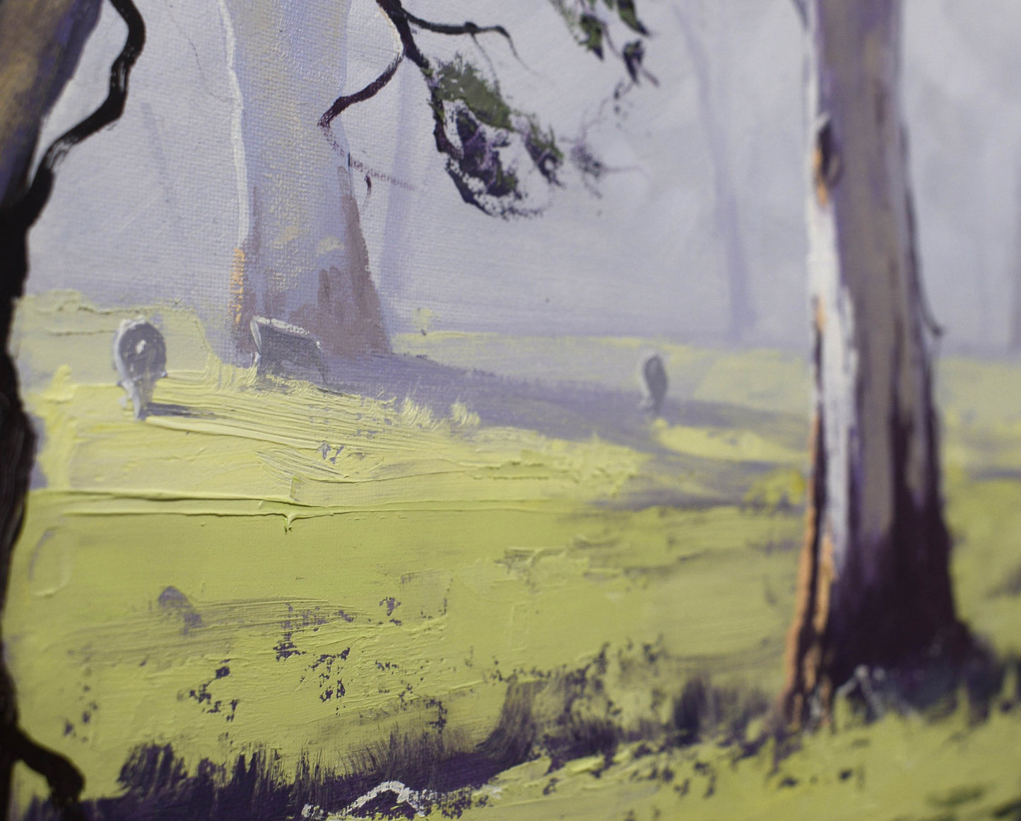 Gum Trees Oil Painting – Australian Bush Landscape Art, 16x20" Unframed & Ready to Hang