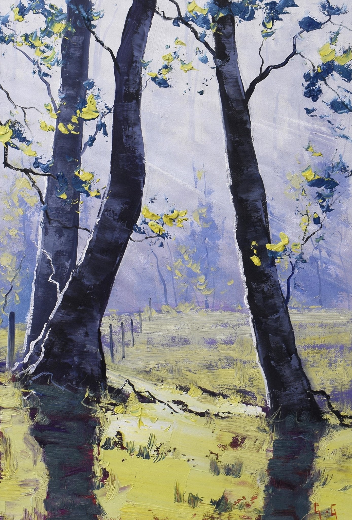 Misty Forest Morning – Framed Original Oil Painting by Graham Gercken