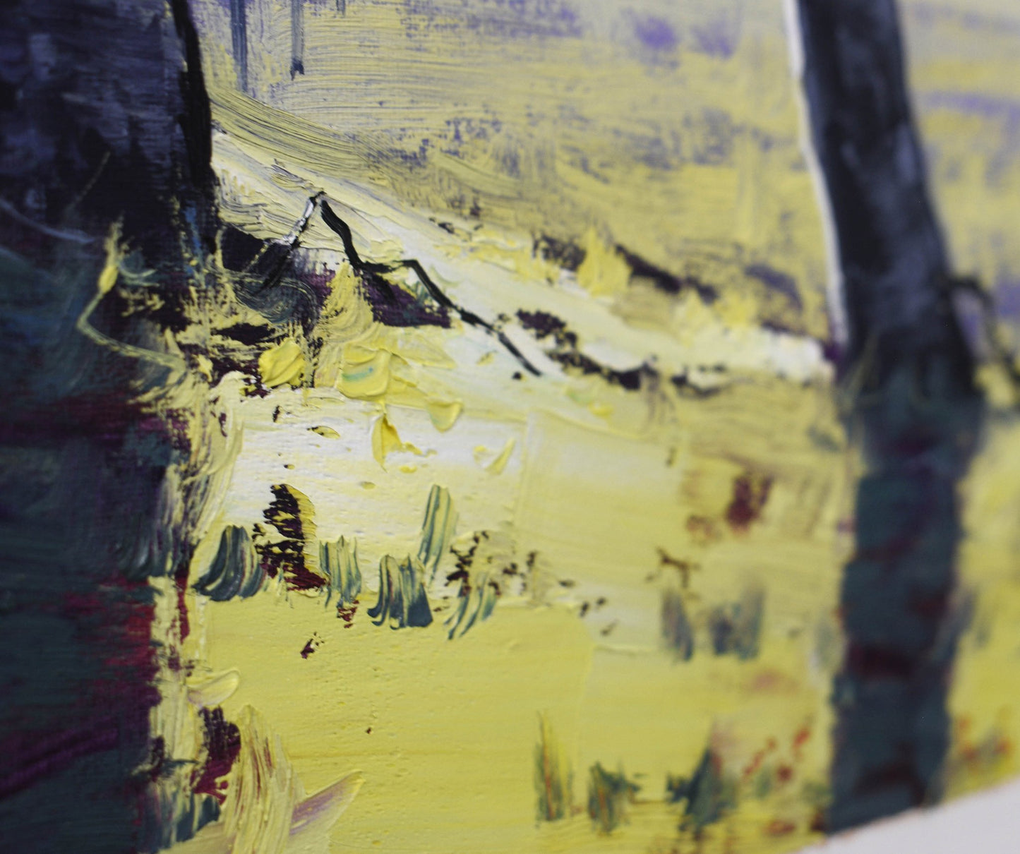 Graham Gercken Original Oil Painting Misty Forest Gum Trees Framed 16x12