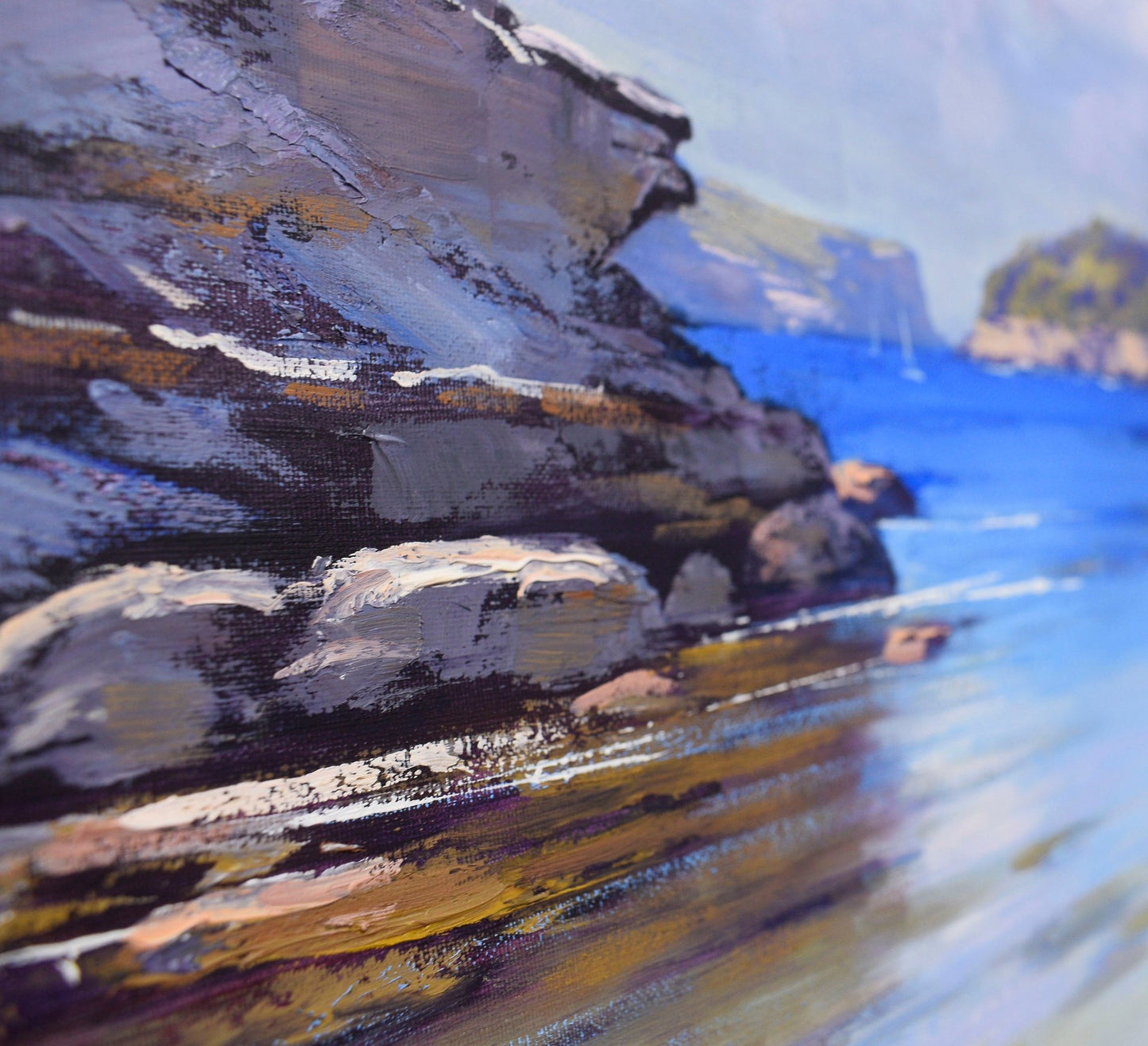 Balmoral Beach Sydney Harbour Large Oil Painting