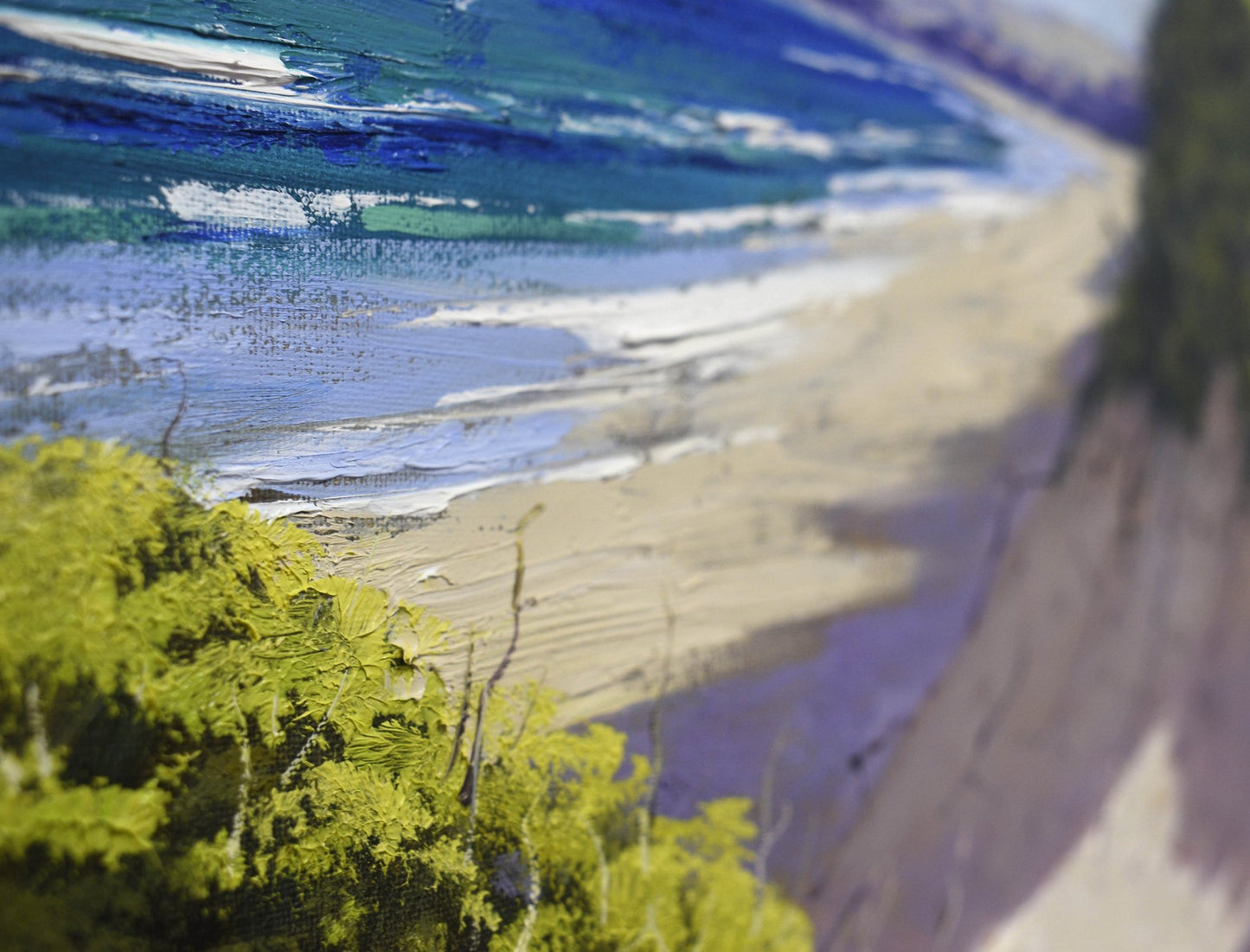 Coastal Sand Dunes and Ocean Headland – Original Australian Seascape Oil Painting