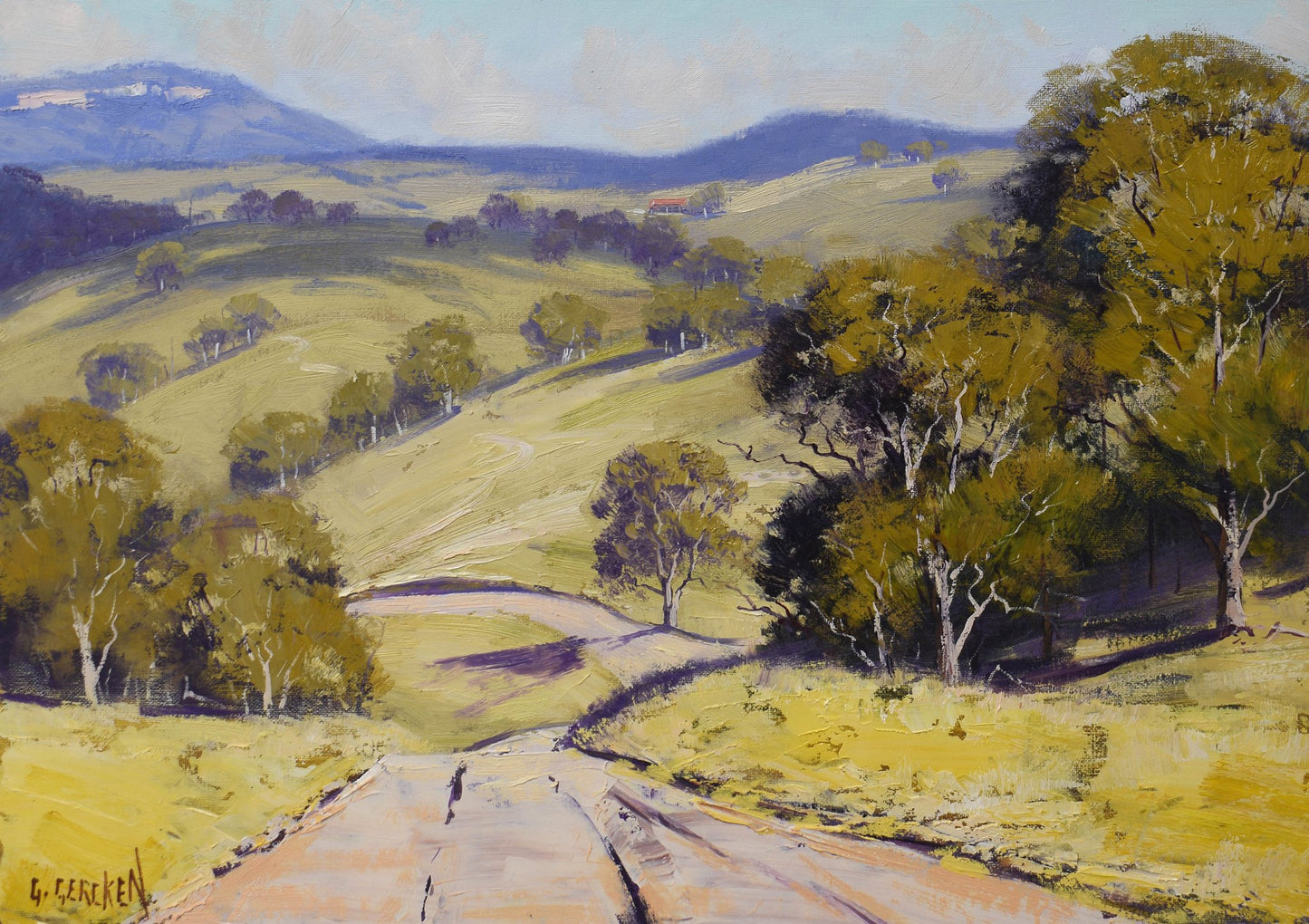 Kanimbla Valley Road, Blue Mountains NSW – Framed Original Oil Landscape Painting