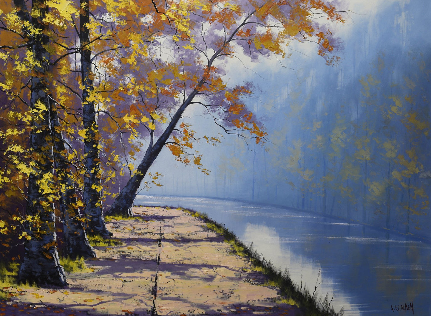 Autumn Reflections – Original Oil Painting on Canvas