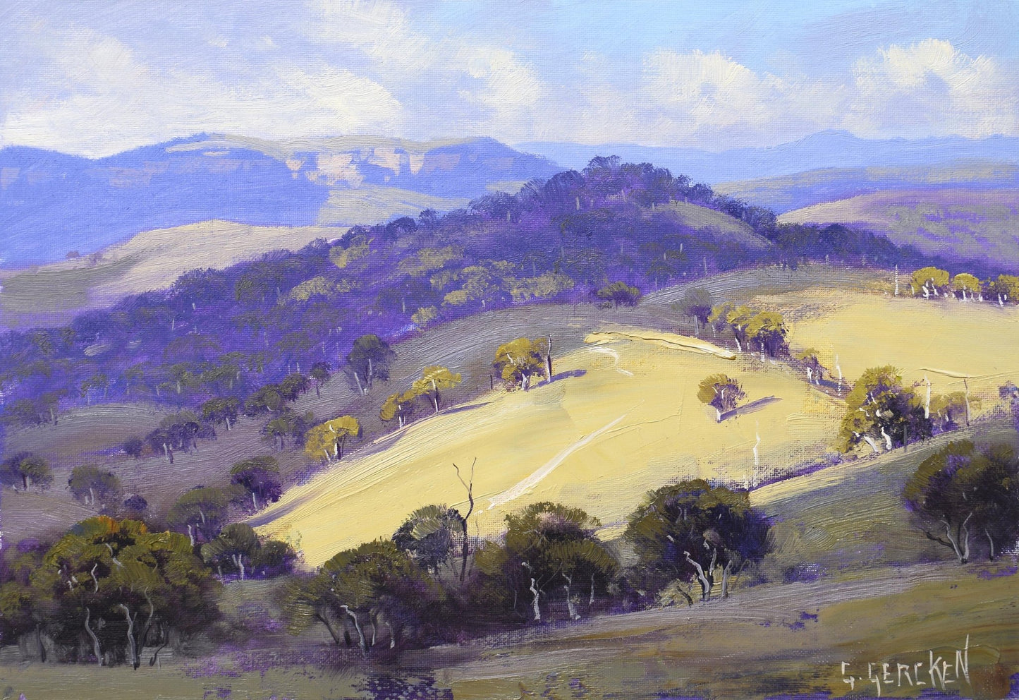 Kanimbla Valley Landscape Painting | Original Framed Blue Mountains Art