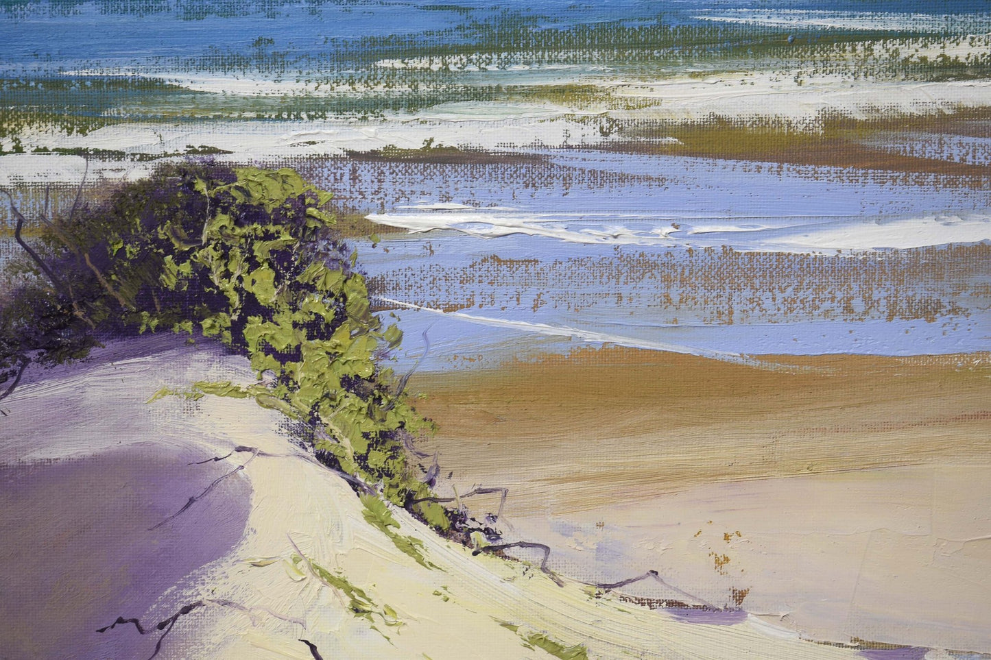 Central Coast nsw Beach Dunes  Original Painting by Graham Gercken