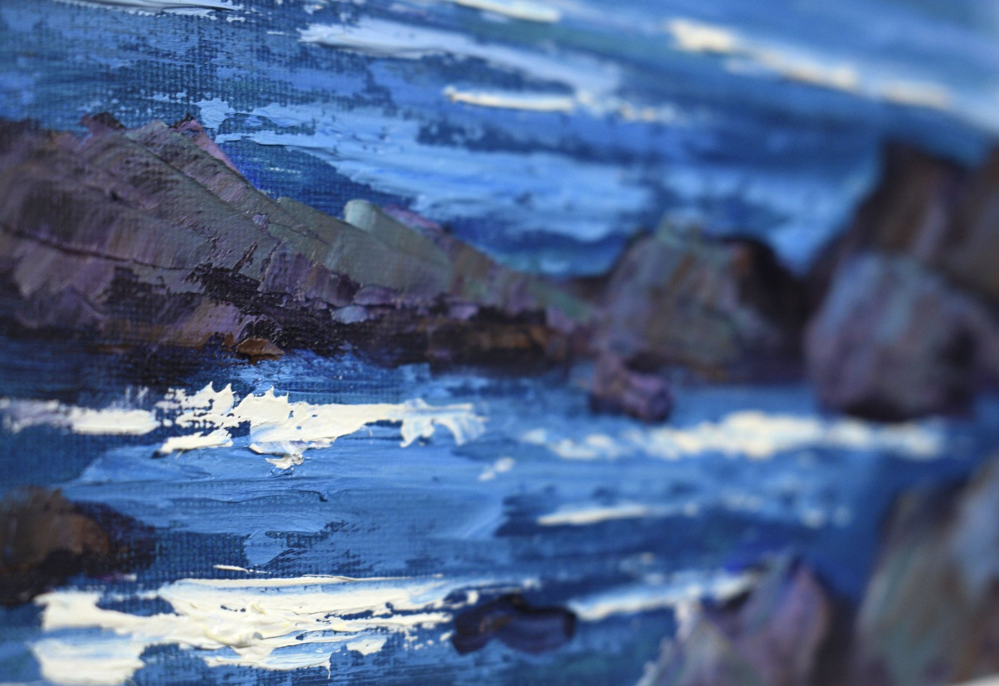 Abstract art with blue and brown tones