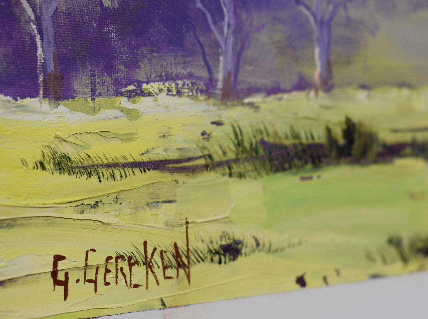 Blue Mountains Valley Gum Tree Framed Oil Painting | Original Australian Landscape Art by Graham Gercken