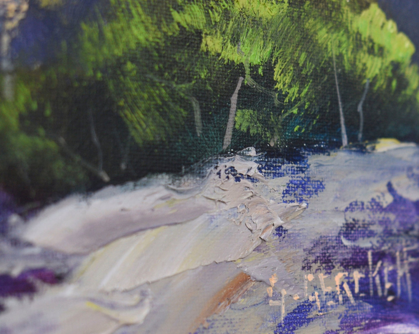 The Blue Mountains,  Katoomba framed oil painting by Graham Gercken