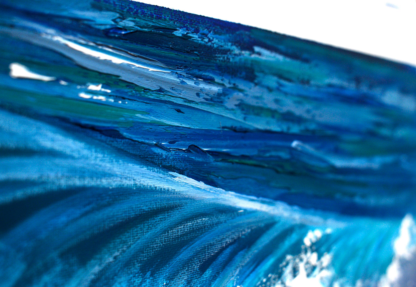 Original Ocean Wave Framed Oil Painting – Seascape Coastal Wall Art