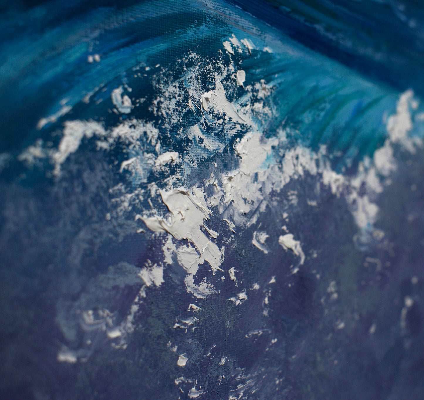 Original Ocean Wave Framed Oil Painting – Seascape Coastal Wall Art