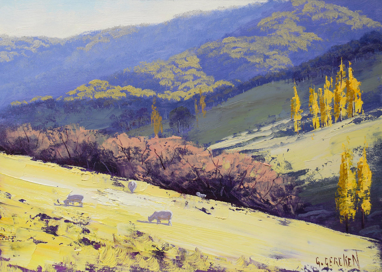 Tarana Autumn Hills | Framed Oil Painting | Australian Landscape Art by Graham Gercken