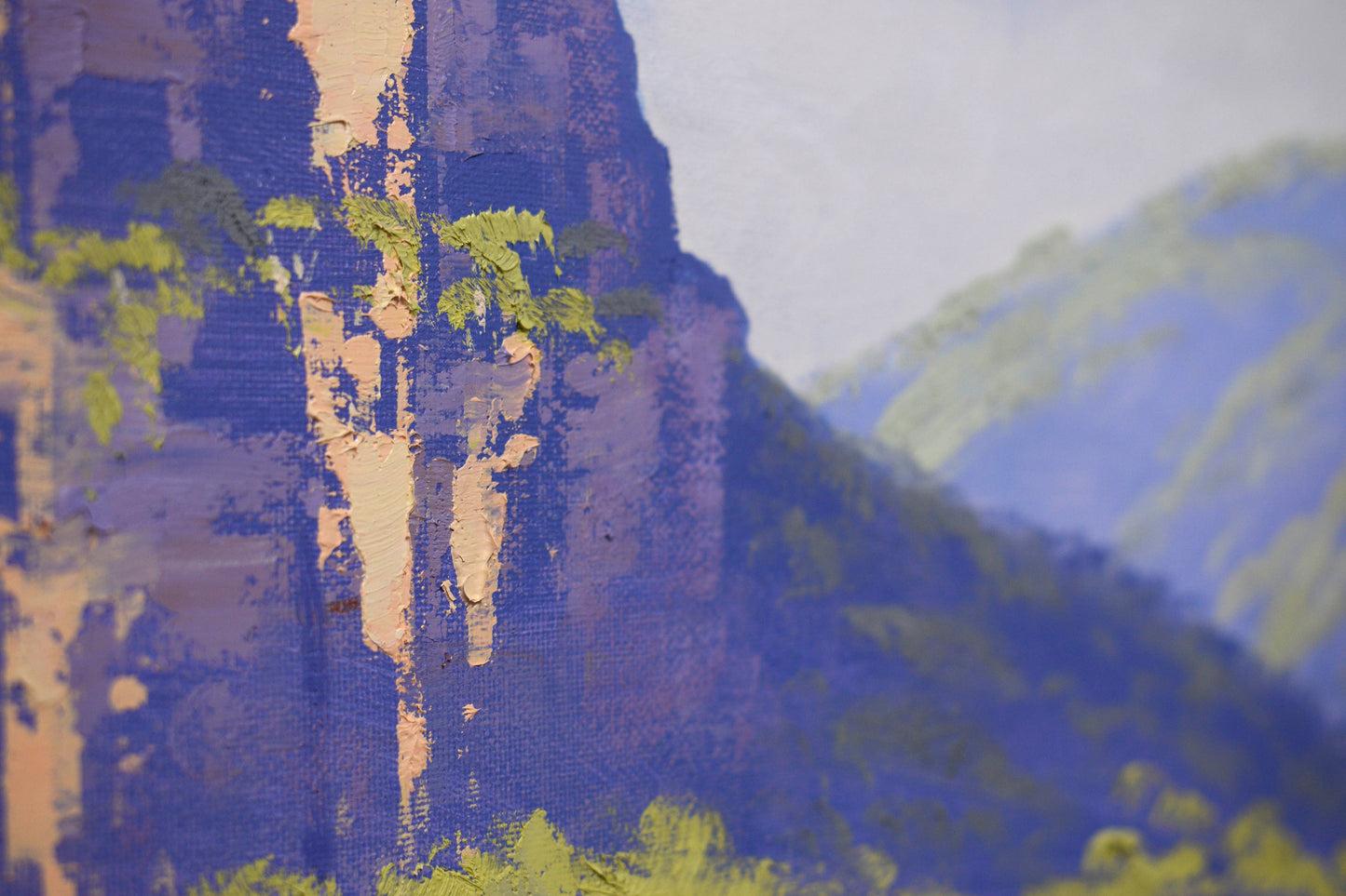 Three Sisters Blue Mountains | Original Stretched Oil Painting | by Graham Gercken